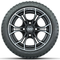 Set of (4) 12 in GTW Spyder Wheels with 215/35-12 GTW Mamba Street Tires
