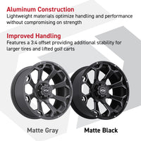 Wheel, Raven 15x7 Matte Gray/Ball Mill