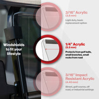 Windshield, Dach Apollo, Clear, Vented