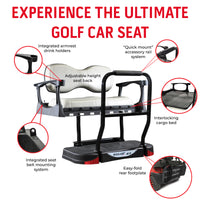 G300 Alum Seat Kit w/ Deluxe Black Cushions for Yamaha Drive