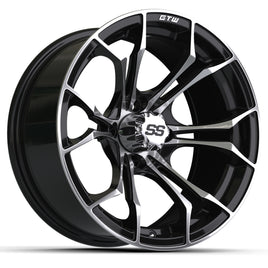 Wheel, Spyder 15x7 Gloss Black With Machined Face