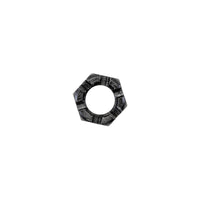 CASTLE NUT, HEX, M12 X 1.25, BLACK