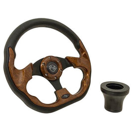 STEERING WHEEL KIT, WOODGRAIN/RACE 12.5 W/BLACK ADAPTER, E-Z