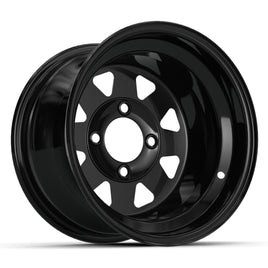 WHEEL, 12X7 OFFSET; SPOKED BLACK W/STEM