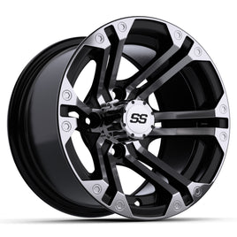 WHEEL, SPECTER 12X7 MACHINED BLACK