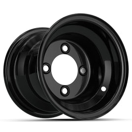 WHEEL, 8X7 STEEL, 4H CENT GLOSS BLACK