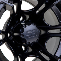 Wheel, Spyder 10x7 Matte Black W/SS Cap