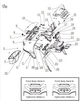 4 Passenger Kandi Kruiser Pro Forward OEM Front Trim