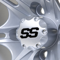 Wheel, Spyder 10x7 Silver Brush W/SS Cap