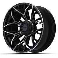WHEEL, STELLAR 15X7 BLACK W/ MACHINED FACE