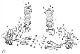 4 & 6 Passenger Kandi Kruiser Pro OEM Front Suspension