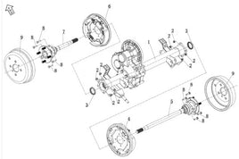 REAR AXLE AND BRAKE diagram