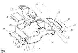 4 & 6 Passenger Kandi Kruiser Pro OEM Rear Trim