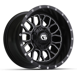 WHEEL, HELIX 12X7 BLACK W/ MACHINED FACE