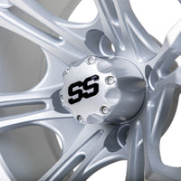 Wheel, Spyder 12x7 Silver Brush W/SS Cap