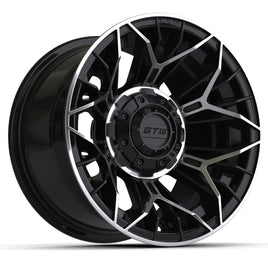 Wheel, Stellar 12x7 Black W/Machined Face