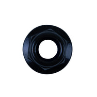 NUT, HEX FLANGE, NYLOCK, M6, BLACK