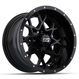 WHEEL, VORTEX 12X7 MATTE BLACK