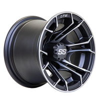Wheel, Spyder 10x7 Matte Gray/Machined W/SS Cap
