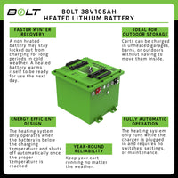 Bolt Yamaha G1-G16, 38V 105AH Heated Pro