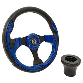 STEERING WHEEL KIT, BLUE/RALLY 12.5 W/BLACK ADAPTER, YAMAHA