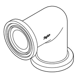 90 Degree Elbow #50 Flanged, Coupling