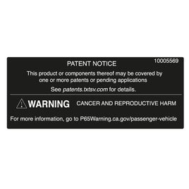 LABEL, PATENT NOTICE