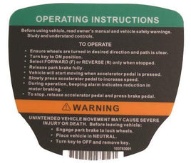 Decal (Operating inst) CC E 12-up Prec