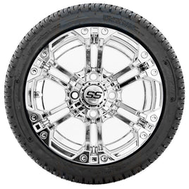 12” GTW Specter Chrome Wheels with Fusion DOT Street Tires – Set of 4