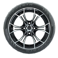 GTW Spyder Machined/Black 14 in Wheels with 205/40-14 Fusion GTR Steel Belted Tires – Full (LIFT REQD)