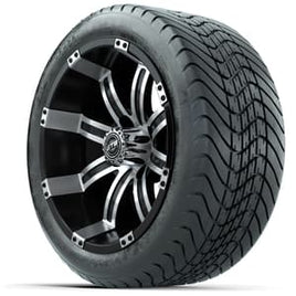 Set of (4) 14 inch GTW Tempest Machined/Black Wheels with GTW Mamba Street Tires (LIFT REQD)