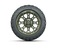 14” GTW Bravo Matte Recon Green Wheels with 22” Timberwolf Mud Tires – Set of 4 (LIFT REQD)