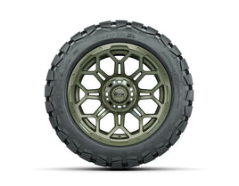 14” GTW Bravo Matte Recon Green Wheels with 22” Timberwolf Mud Tires – Set of 4 (LIFT REQD)