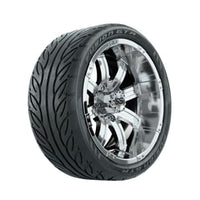 14” GTW Tempest Chrome Wheels with Fusion GTR Street Tires – Set of 4