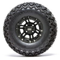 Set of 4 GTW Specter Matte Black Wheels with Predator A-T Tires - 10 Inch (LIFT REQD)