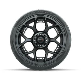 15" MadJax® Flow Form Evolution Matte Black Wheels with GTW® Fusion GTR Street Tires (LIFT REQ)