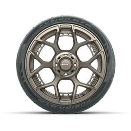 15" MadJax® Flow Form Evolution Matte Bronze Wheels with GTW® Fusion GTR Street Tires (LIFT REQ)