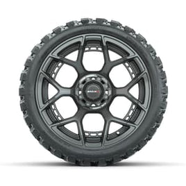 15" MadJax® Flow Form Evolution Gunmetal Wheels with GTW® Nomad Off Road Tires (LIFT REQ)