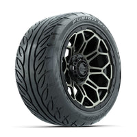 GTW Bravo Matte Bronze 14 in Wheels with 225/40-R14 Fusion GTR Street Tires – Full Set (LIFT REQD)