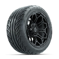 GTW Bravo Matte Black 14 in Wheels with 225/40-R14 Fusion GTR Street Tires – Full Set (LIFT REQD)