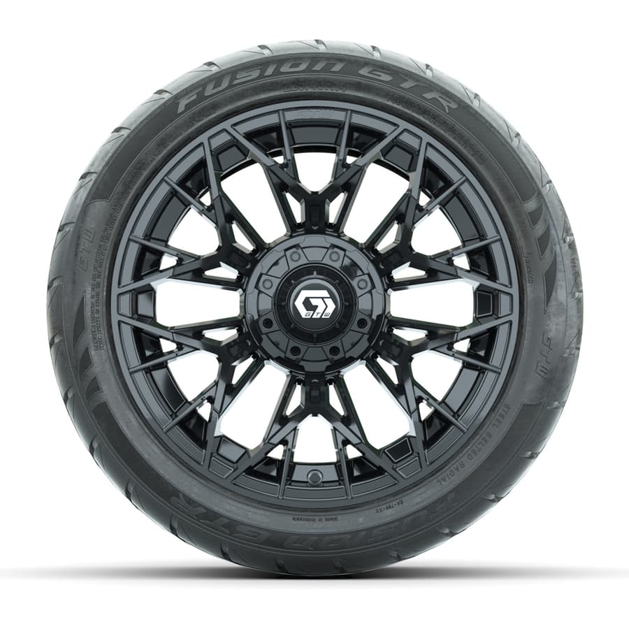 GTW Stellar Matte Black 14 in Wheels with 225/40-R14 Fusion GTR Street ...