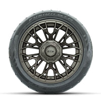 GTW Stellar Matte Bronze 14 in Wheels with 225/40-R14 Fusion GTR Street Tires – Full Set (LIFT REQD)