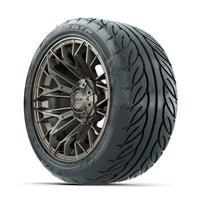 GTW Stellar Matte Bronze 14 in Wheels with 225/40-R14 Fusion GTR Street Tires – Full Set (LIFT REQD)