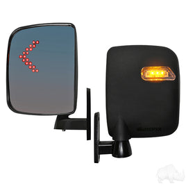 ACC-1025 - Mirror, Deluxe LED Side, Set of 2, Running/Turn Signal Lights 12-48V, 3 Wire
