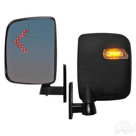 ACC-1025 - Mirror, Deluxe LED Side, Set of 2, Running/Turn Signal Lights 12-48V, 3 Wire