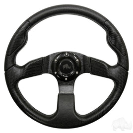 ACC-SW132 - RHOX Steering Wheel, Formula GT Black Grip/Black Spokes 13" Diameter