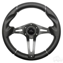ACC-SW135 - RHOX Steering Wheel, Challenger Black Grip/Black Spokes 13" Diameter