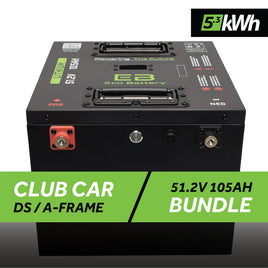 51V 105AH THRU-HOLE BATTERY BUNDLE / CLUB CAR DS / A-FRAME