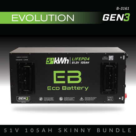 51V 105AH SKINNY BATTERY BUNDLE / EVOLUTION (9-PIN HARNESS)