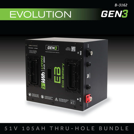51V 105AH THRU-HOLE BATTERY BUNDLE / EVOLUTION (9-PIN HARNESS)